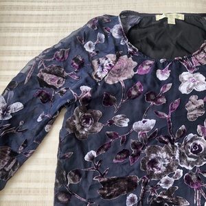Floral Velvet Mini Dress
